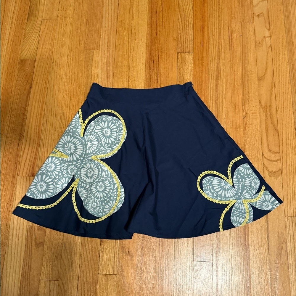Y2K Altar’d State Navy Floral Skirt Size M Boho Cottagecore Feminine